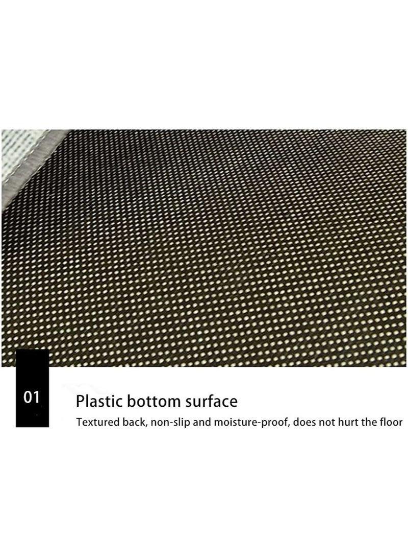 بريمو بلس سجادة منزلية داخلية مضادة للانزلاق مستطيلة الشكل مزينة وتتميز بتصميم عصري فاخر لحياة مليئة بالدفء بيج / أسود - Image 4