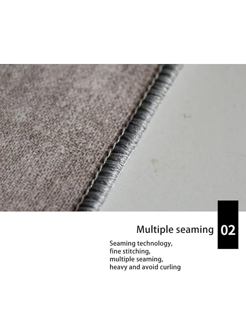 بريمو بلس سجادة منزلية داخلية مضادة للانزلاق مستطيلة الشكل مزينة وتتميز بتصميم عصري فاخر لحياة مليئة بالدفء بيج / أسود - Image 5