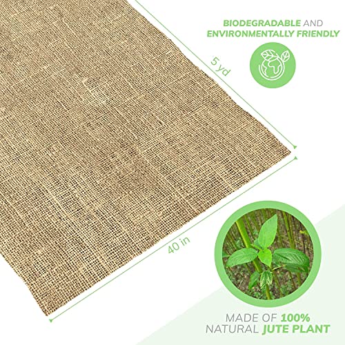 ATOOTFUSION 39 Inch Wide Laminated Rocket Natural Color Jute Fabric, Used for Making Jute Bags, Art & Craft, Home DECORE, Matting Natural Jute Fabric 5 Meter Pack - Image 2