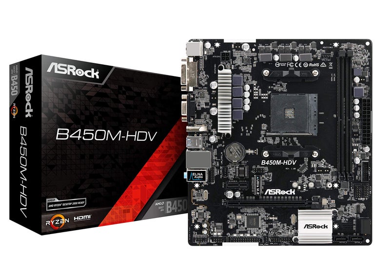 ASRock Microatx Motherboard DDR4 (B450M-Hdv) - Image 4
