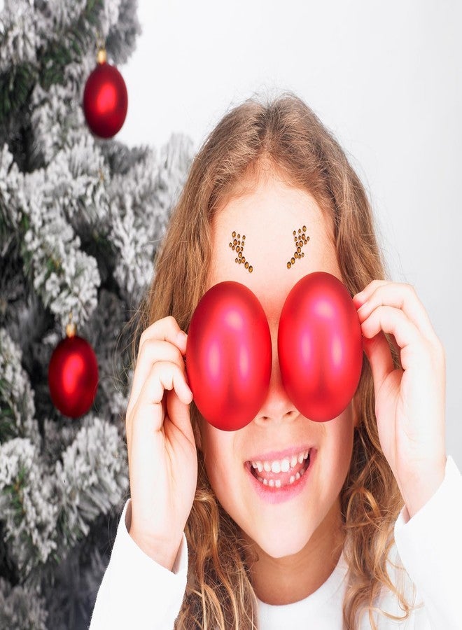 Penta Angel Christmas Gem Stickers for Face Stick On Festival Makeup Jewels Gemstones for Crafts Women Eye Hair Body Halloween Costume Decoration (Red, Green, Brown) - Image 5