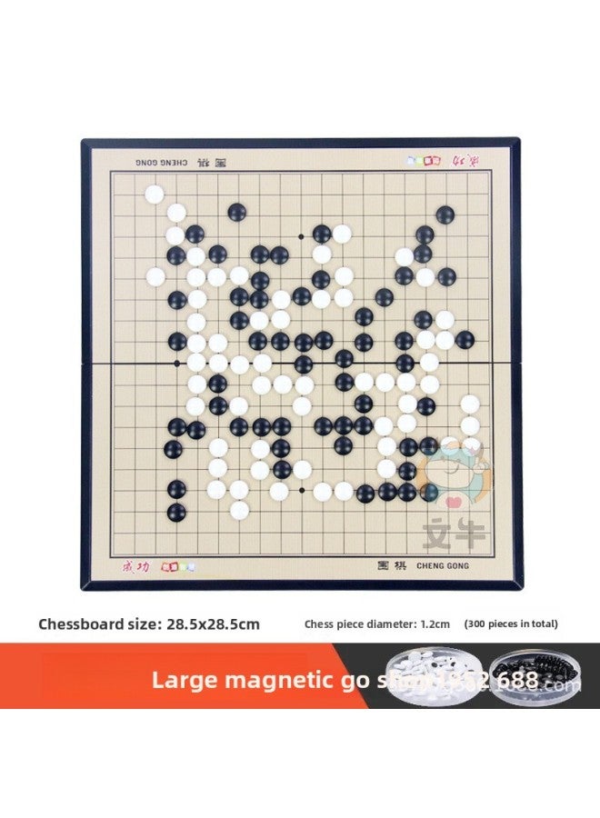 لعبة الطاولة والشطرنج مع قطع شطرنج مغناطيسية باللونين الأبيض والأسود، رقعة شطرنج مغناطيسية محمولة للأطفال وطلاب المدارس الابتدائية