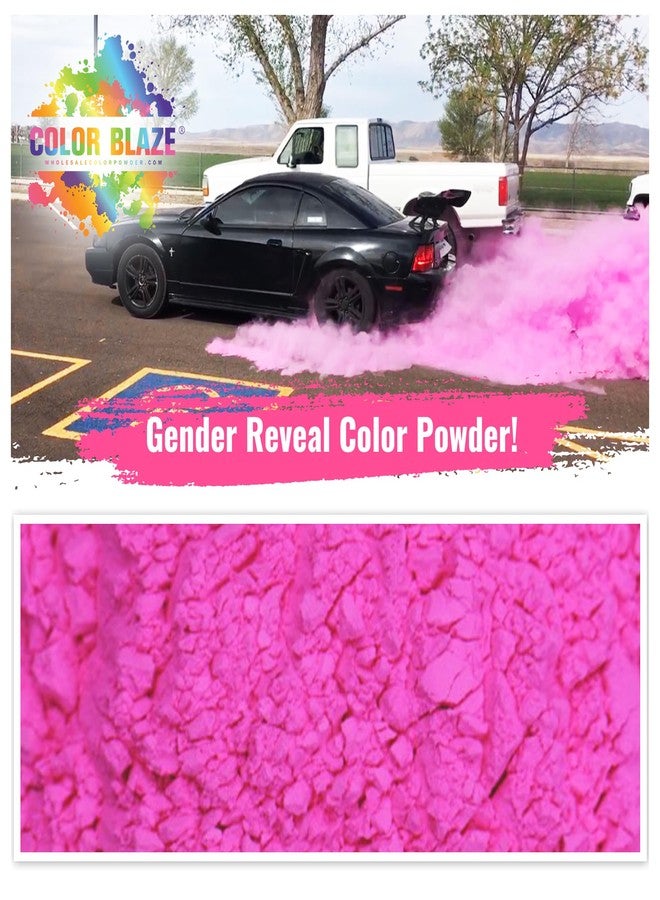 Color Blaze بودرة كشف جنس المولود من كولور بليز بلاك آوت - 2 رطل من البودرة الوردية للبنات، مثالية للسيارة، وحرق الإطارات على الدراجة النارية، والرمي، وجلسات التصوير، وحفلات الكشف عن جنس المولود، والمهرجانات - عبوة من كيسين، كل كيس 1 رطل - وردي - Image 2