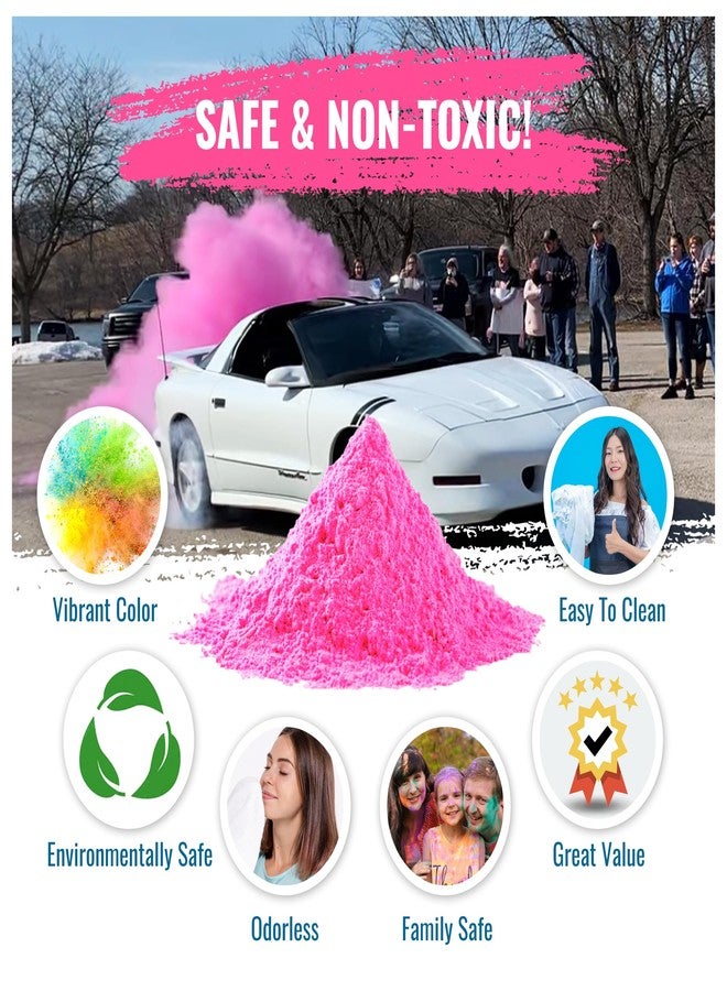 Color Blaze بودرة كشف جنس المولود من كولور بليز بلاك آوت - 2 رطل من البودرة الوردية للبنات، مثالية للسيارة، وحرق الإطارات على الدراجة النارية، والرمي، وجلسات التصوير، وحفلات الكشف عن جنس المولود، والمهرجانات - عبوة من كيسين، كل كيس 1 رطل - وردي - Image 3