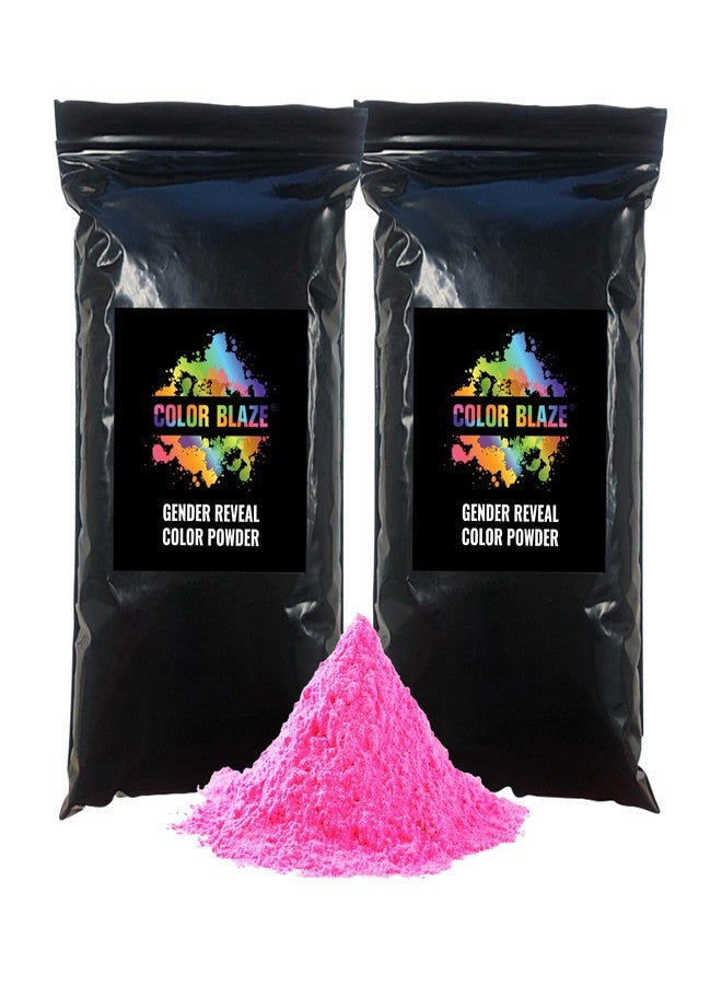 Color Blaze بودرة كشف جنس المولود من كولور بليز بلاك آوت - 2 رطل من البودرة الوردية للبنات، مثالية للسيارة، وحرق الإطارات على الدراجة النارية، والرمي، وجلسات التصوير، وحفلات الكشف عن جنس المولود، والمهرجانات - عبوة من كيسين، كل كيس 1 رطل - وردي - Image 1