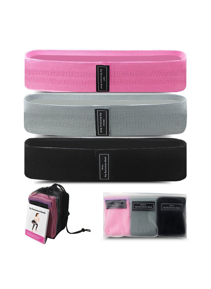 Generic 3-Piece Exercise Resistance Loop Bands Set Exercise Workout Bands for Women and Men  - Image 1