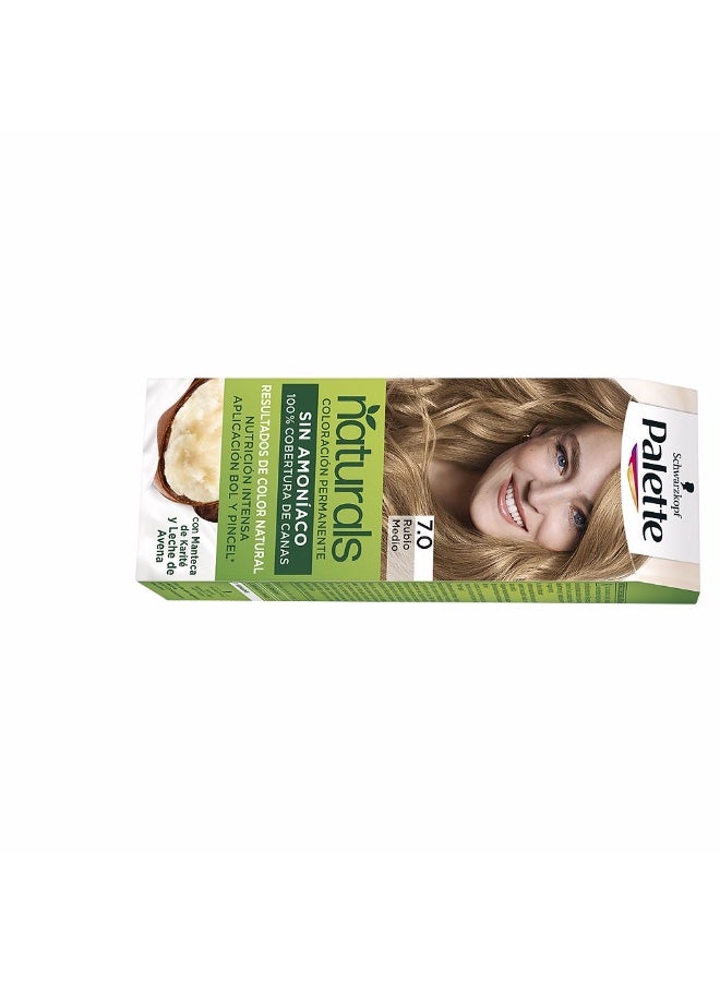 Schwarzkopf Palette Natural Permanent Hair Color 7.0 Medium Blonde - Image 2