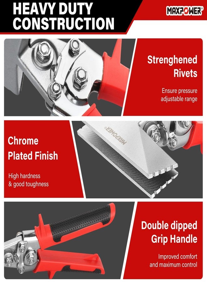 MAXPOWER Sheet Metal Hand Seamer, 3" Offset Jaw and 6“ Straight Jaw Sheet Metal Bender Tools with Ergonomic Handle, 2-Pack Metal Bending Tools - Image 4