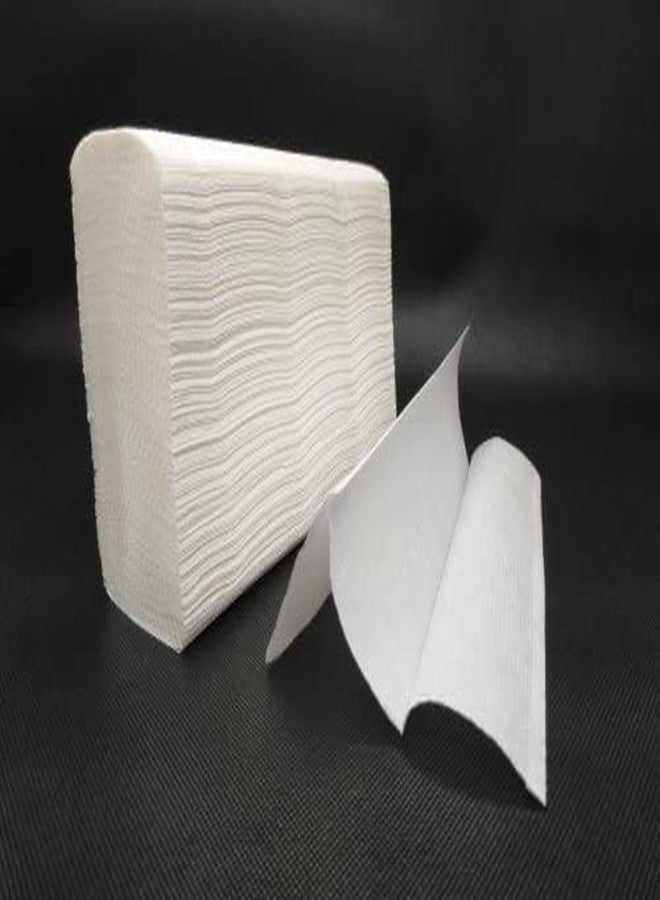 Doberyl Multi Fold Hand Towel- M Fold Towel - White Folded Towel Sheets 21 cm X 20 cm Essential M Fold Towel/Tissue Paper, Soft Hygienic Multifold Paper Napkin (2) - Image 4