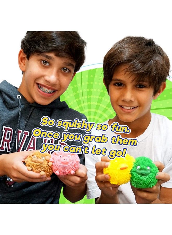 Ja-Ru كرة ضغط برائحة العلكة من Puffy Pets (4 Pets متنوعة) 2.5 بوصة لعبة موتشي إسفنجية مبتكرة؛ كرات نودلز إسفنجية للحيوانات للأطفال؛ كرة حسية للتململ؛ عبوة حفلات كبيرة 43504S - Image 5
