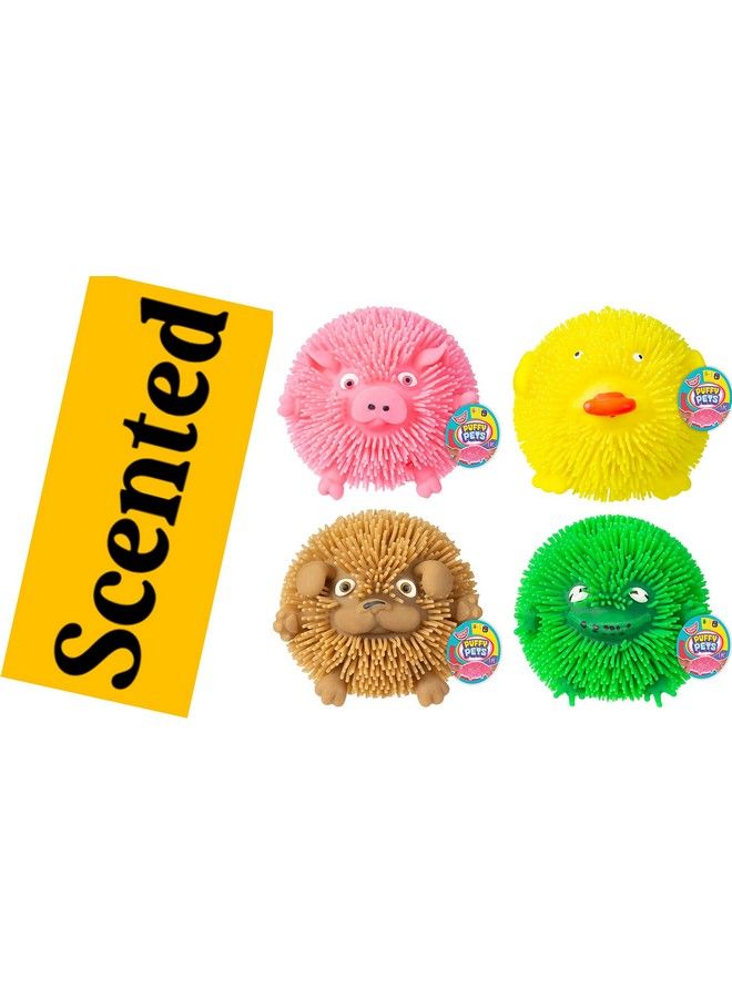 Ja-Ru كرة ضغط برائحة العلكة من Puffy Pets (4 Pets متنوعة) 2.5 بوصة لعبة موتشي إسفنجية مبتكرة؛ كرات نودلز إسفنجية للحيوانات للأطفال؛ كرة حسية للتململ؛ عبوة حفلات كبيرة 43504S - Image 4