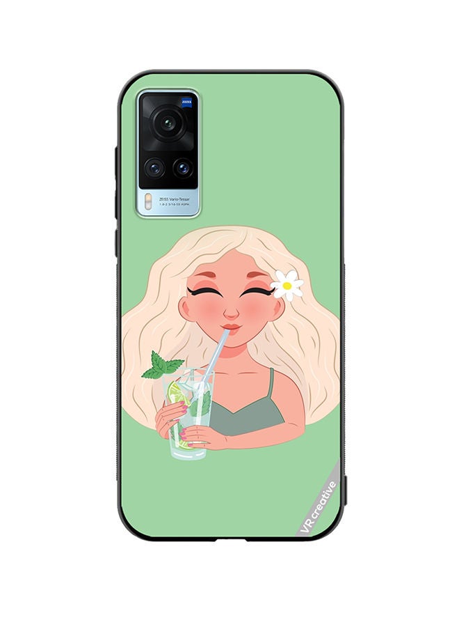 VR CREATIVE Protective Case Cover For Vivo X60 Girl Design Multicolour - Image 1