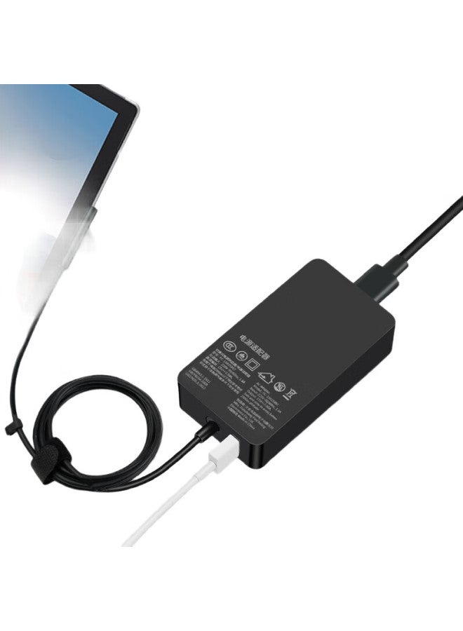 Mryc Microsoft Tablet Laptop Charger, 15V4A 65W, Suitable For Surface Pro 5/6/7/8/X/Go/Laptop 3/4/Book, Power Adapter Cable - Image 2