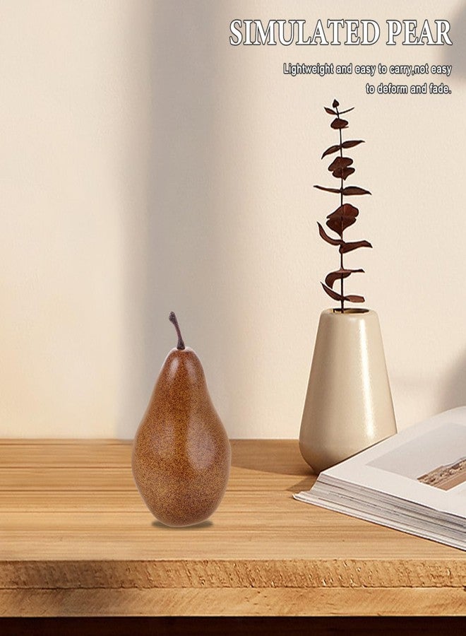 VOSAREA 4pcs Artificial Pears Realistic Pears Model Lifelike Fake Fruit Models for Home Office Restaurant Decor Miniature Props for Teaching and Decorating Spaces - Image 4