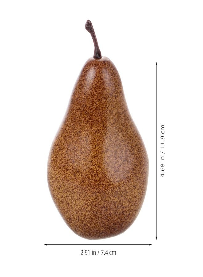 VOSAREA 4pcs Artificial Pears Realistic Pears Model Lifelike Fake Fruit Models for Home Office Restaurant Decor Miniature Props for Teaching and Decorating Spaces - Image 2