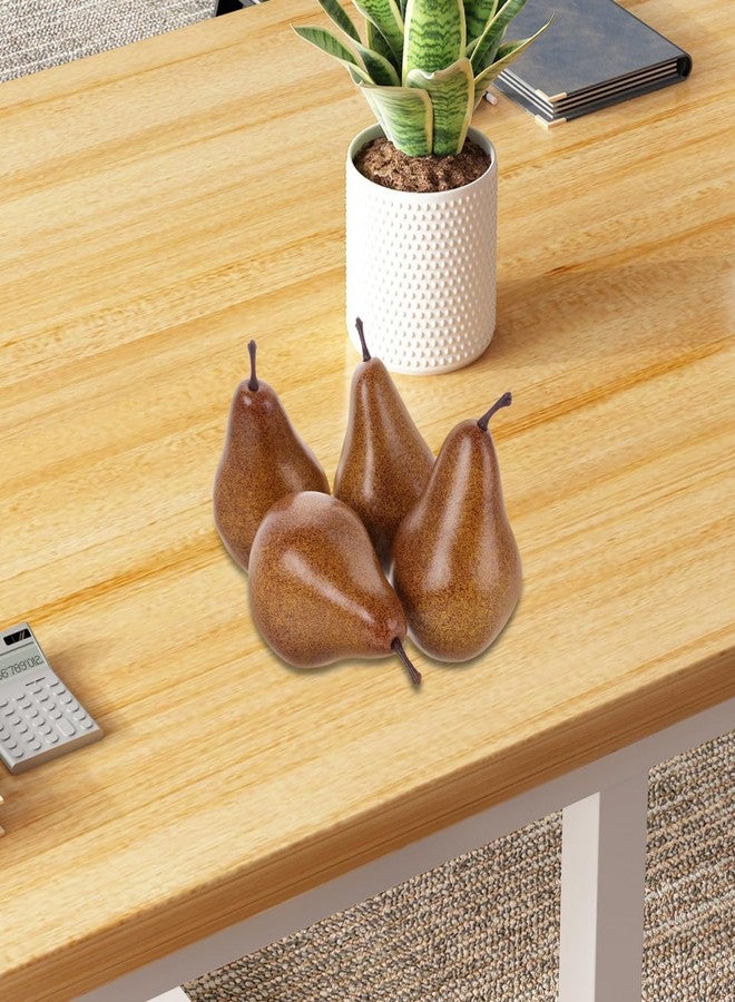 VOSAREA 4pcs Artificial Pears Realistic Pears Model Lifelike Fake Fruit Models for Home Office Restaurant Decor Miniature Props for Teaching and Decorating Spaces - Image 5