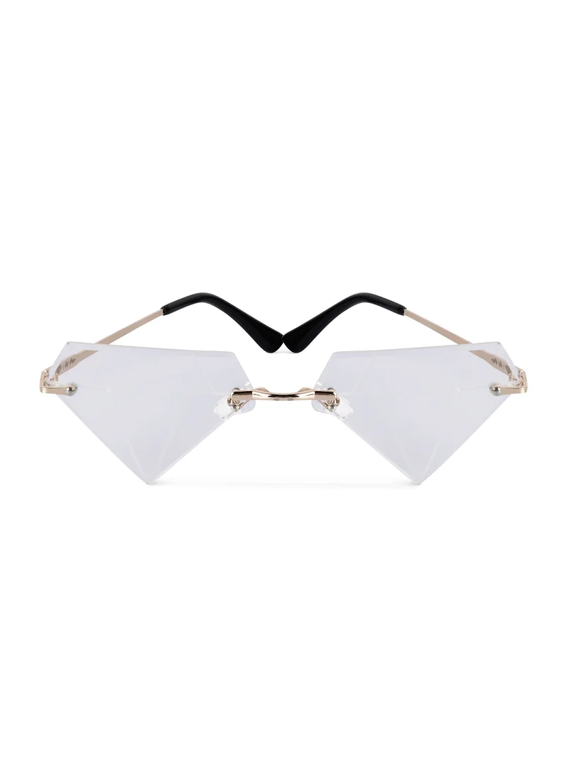 Woggles Red Pappy Solarae Transparent Diamond Sunglasses