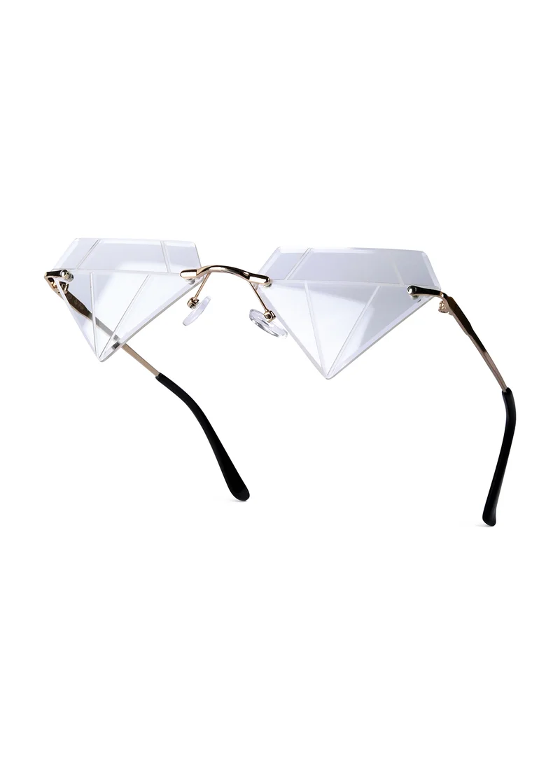 Woggles Red Pappy Solarae Transparent Diamond Sunglasses