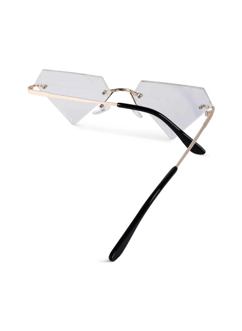 Woggles Red Pappy Solarae Transparent Diamond Sunglasses