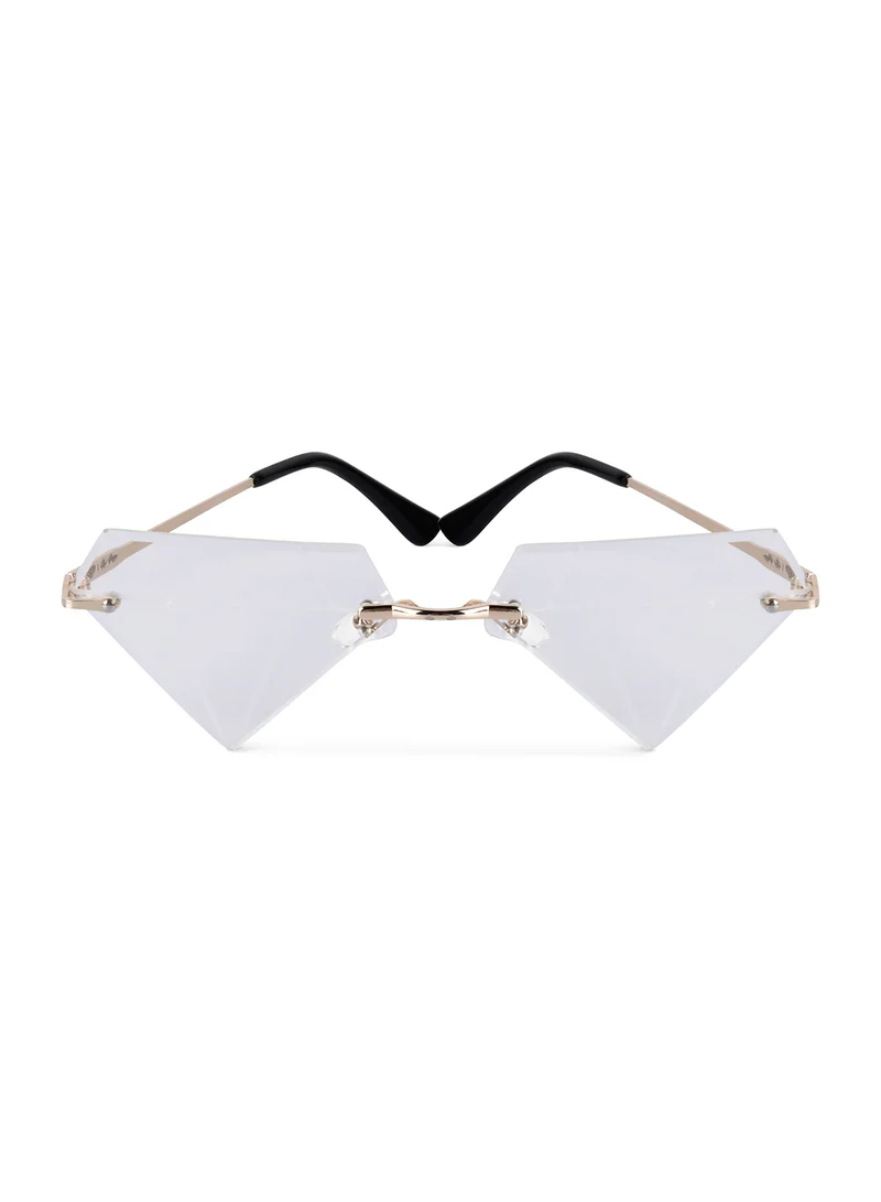 Woggles Red Pappy Solarae Transparent Diamond Sunglasses