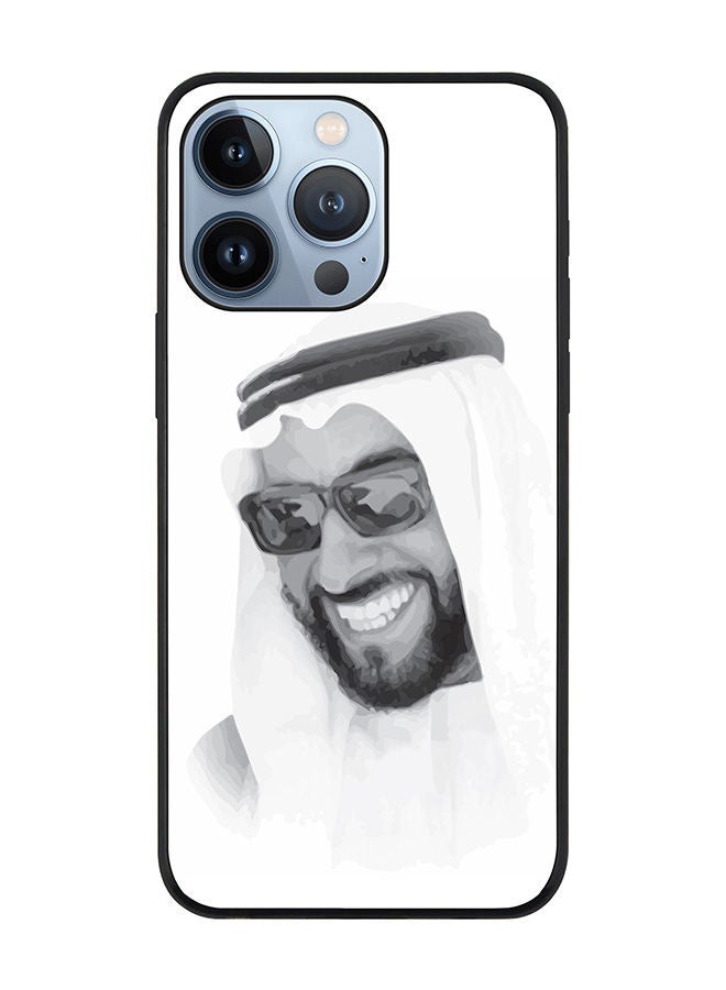Stylizedd Rugged Black edge case for Apple iPhone 13 Pro Slim fit Soft Case Flexible Rubber Edges Anti Drop TPU Gel Thin Cover - Zayed Our Father - Image 1