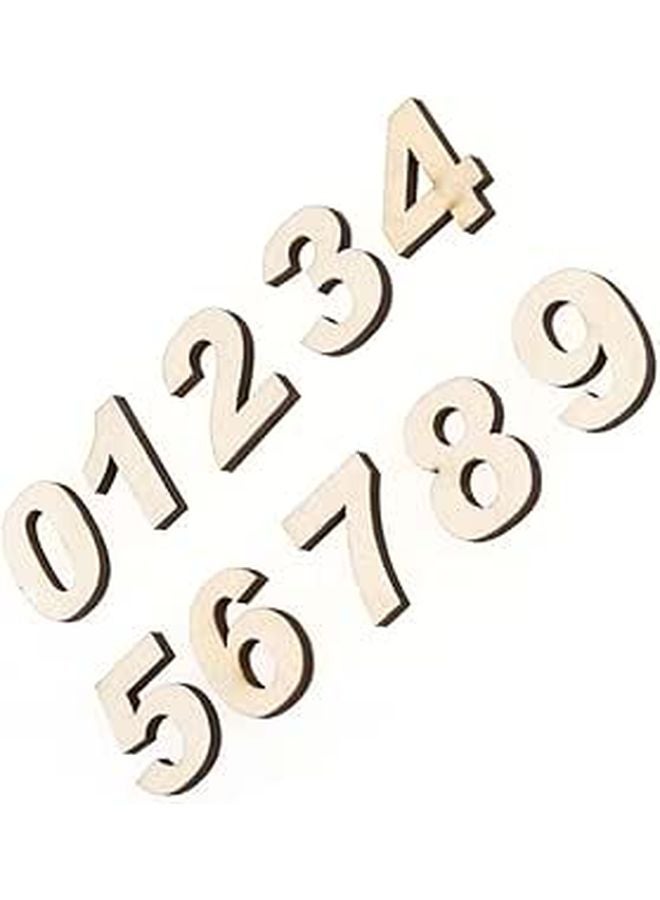 Self Adhesive Wooden Number Props For Mailbox Photo Booth Home Decor - Image 1