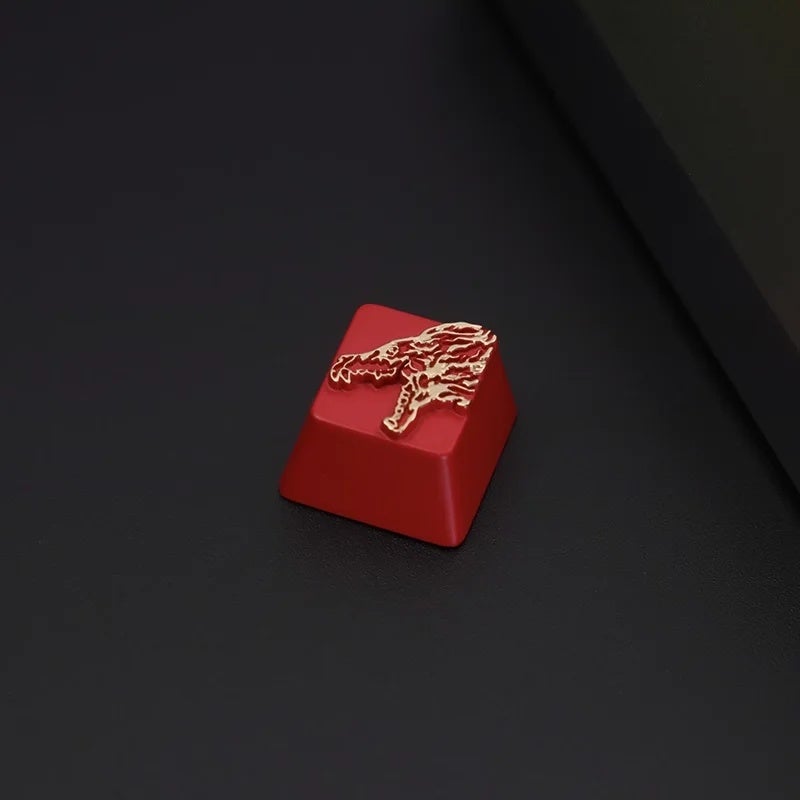أكو لوحة مفاتيح Keystone Artisan Keycap CS GO Growl Red Zinc Aluminum Alloy MX Switch for Akko FUN60 Pro, Aula F75, Ajazz Keyboard - Image 4