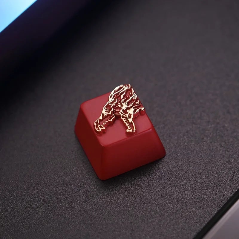 أكو لوحة مفاتيح Keystone Artisan Keycap CS GO Growl Red Zinc Aluminum Alloy MX Switch for Akko FUN60 Pro, Aula F75, Ajazz Keyboard - Image 3