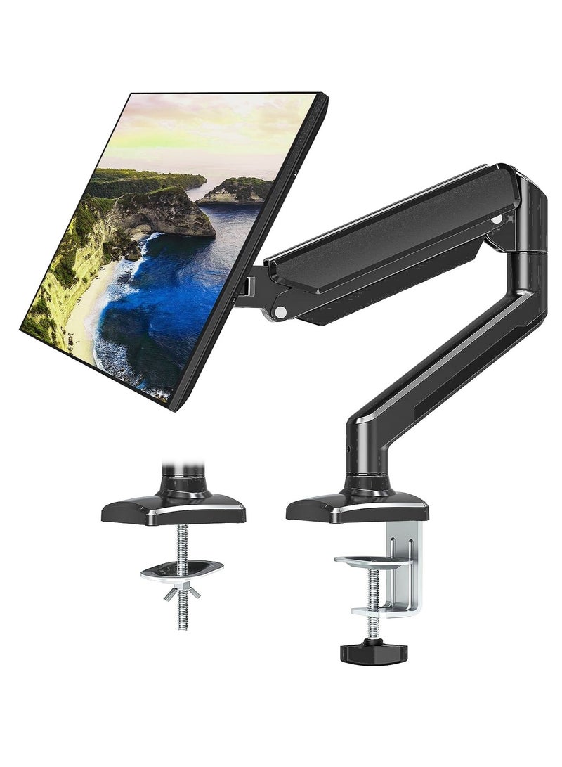 AROAQ Table Mount mechanical arm bracket, Computer Monitor Desk Mount Stand with Gas Spring, adjustable Height-Assisted Full Motion Single PC Monitor Arm, (black) - Image 1