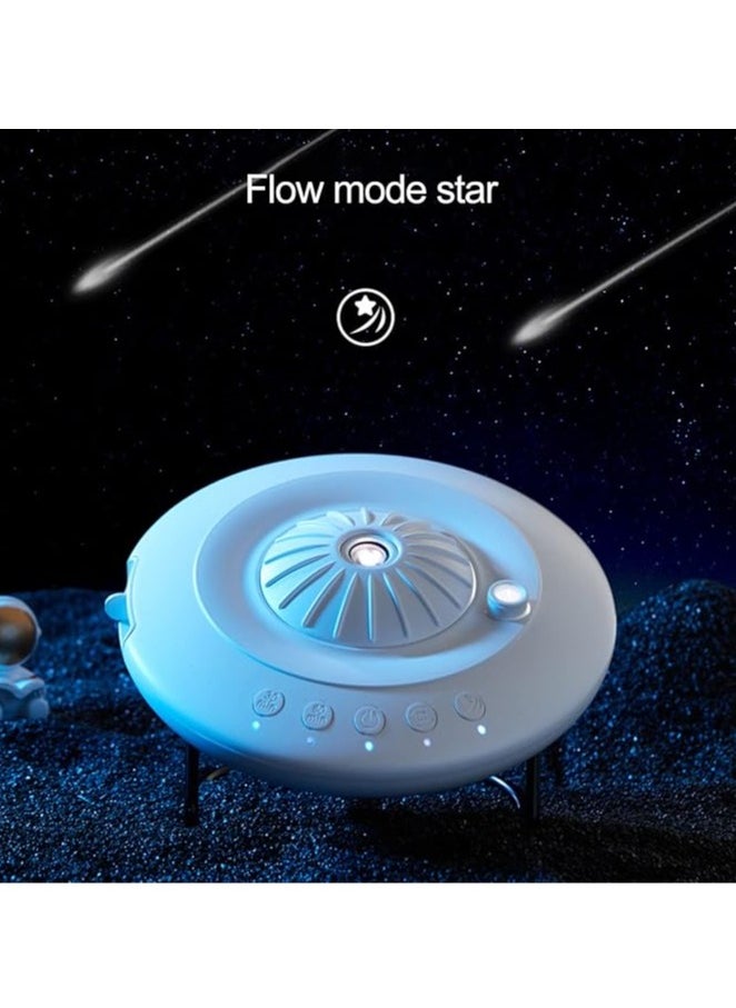 1 set of LED projector, adjustable angle, wide projection range, no glare, low noise, improved atmosphere, high-precision lens (UFO white host +8 light film)