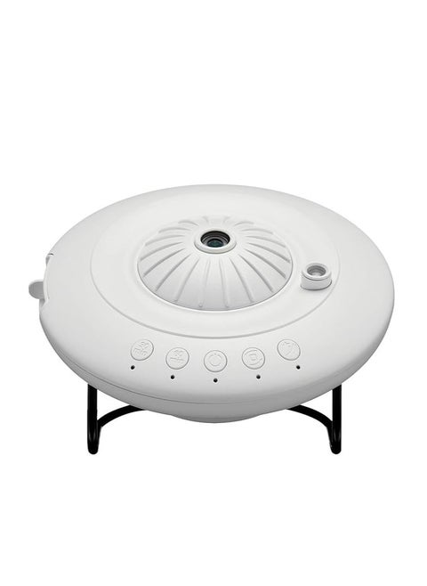 1 set of LED projector, adjustable angle, wide projection range, no glare, low noise, improved atmosphere, high-precision lens (UFO white host +8 light film)