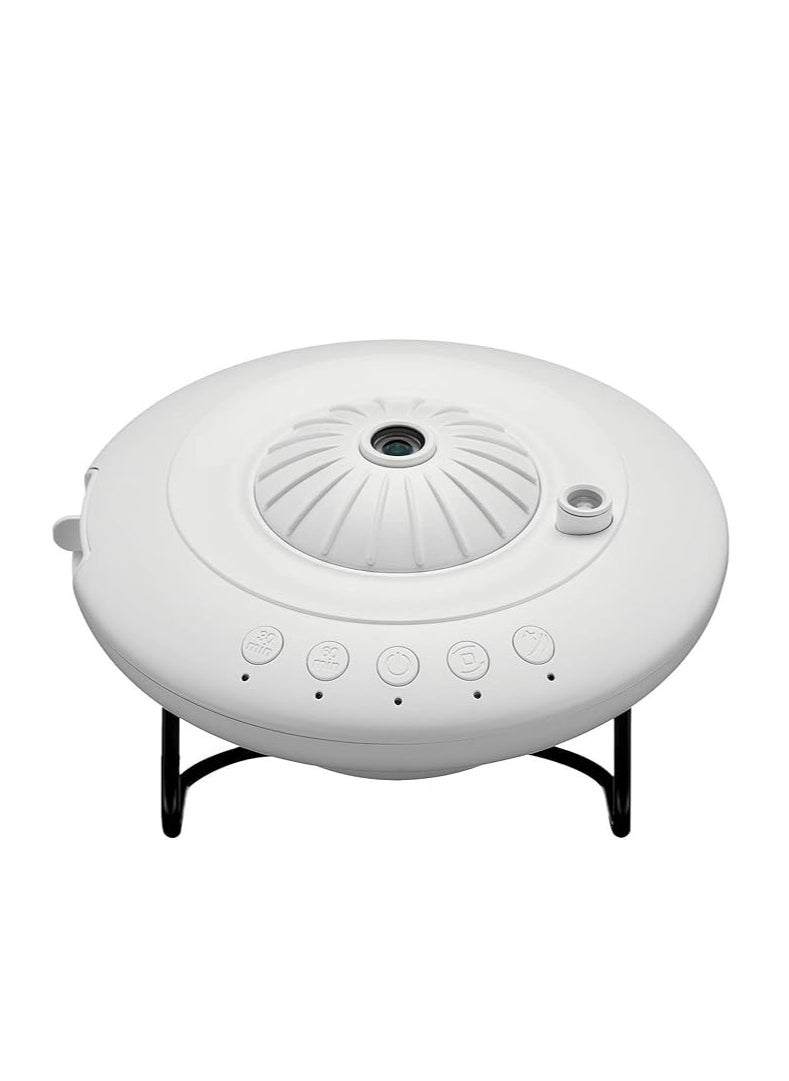 1 set of LED projector, adjustable angle, wide projection range, no glare, low noise, improved atmosphere, high-precision lens (UFO white host +8 light film)