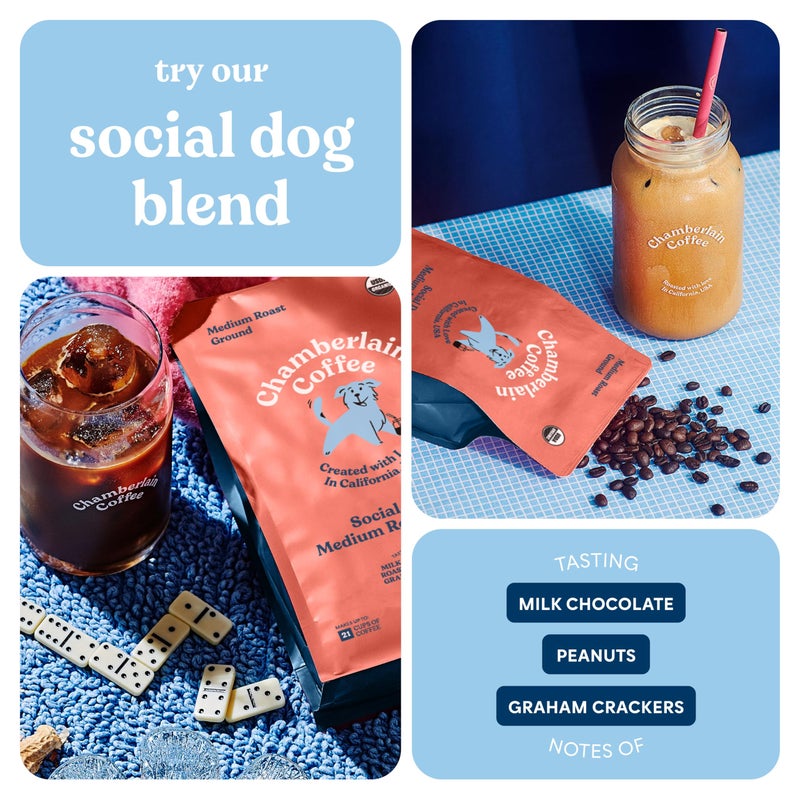 Chamberlain Coffee Social Dog Blend, Full Bodied Organic Coffee with Complex yet Smooth Notes of Milk Chocolate, Roasted Peanuts, Brown Sugar, Graham Cracker, Fresh Ground 10oz - Image 4