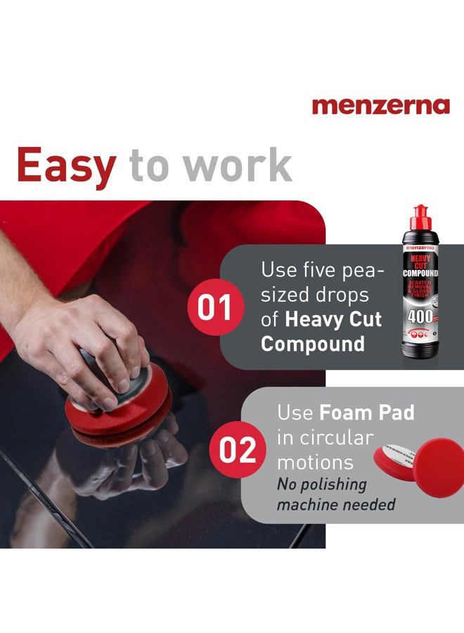 Menzerna Scratch Remover Set - Aluminum Oxide, Medium Grit 400, 2 Pack - Car Scratch Remover - Image 4