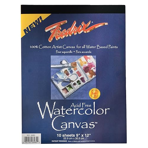 FREDRIX Creative Series Watercolor Canvas Pad, 9" x 12" - Image 1