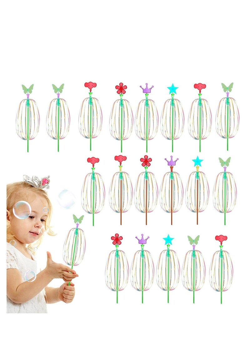 واي آند دي Bubble Wands for Kids Variety Magic Twist Wand Lights Up Colorful Twists Flower Party Favor 20Pcs(Random Style) - Image 1