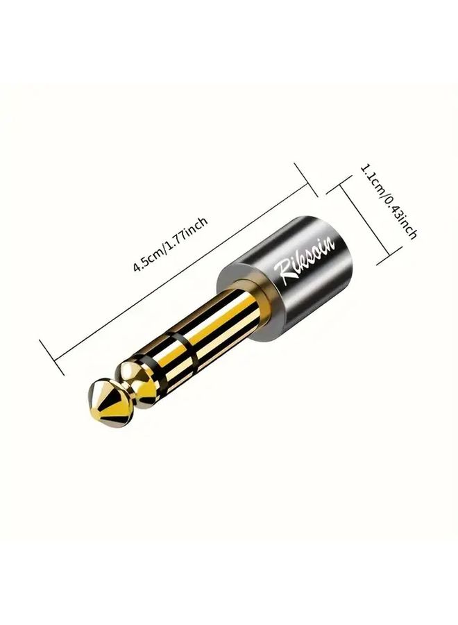 Gold Plated 635mm to 35mm Audio Adapter 1 Pack for Speaker Guitar Mixer - Image 2