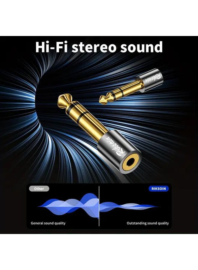 Gold Plated 635mm to 35mm Audio Adapter 1 Pack for Speaker Guitar Mixer - Image 3