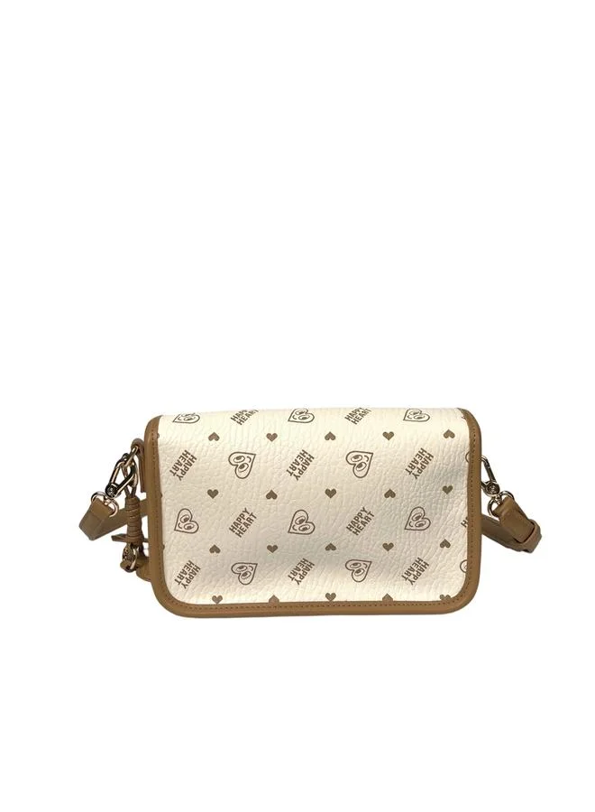تايك تو Printed Shoulder Bag With Heart Chamr