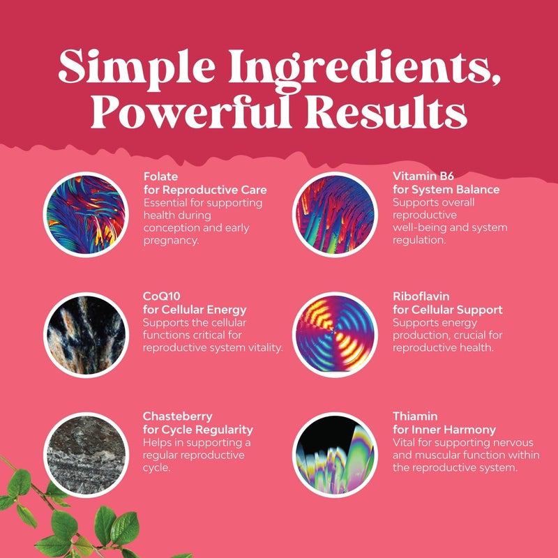 Natures Craft مكمل الخصوبة للنساء مع الفيتامينات المتعددة قبل الولادة دعم خصوبة الإناث مع الكولين والإنوزيتول وحمض الفوليك وثمار الشاي العذري ومزيج CoQ10 للخصوبة للنساء لتعزيز الحمل السريع - Image 5