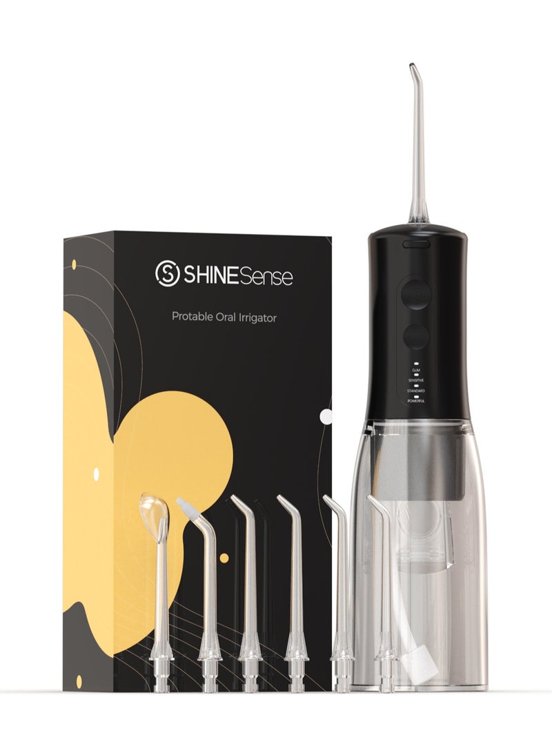 SHINESense Portable Dental Water Flosser Black - Image 1
