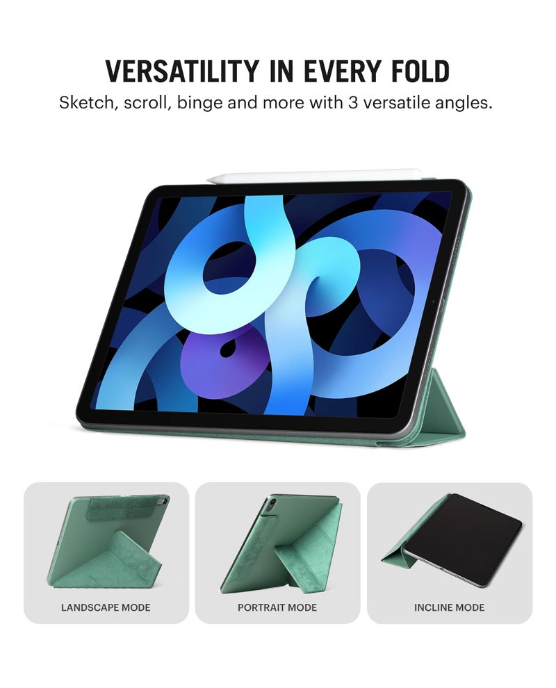 DailyObjects Sage Green Pleat Y-Fold Magnetic iPad Case for iPad Air 11 (M2) 2024 11 Inch - Image 5