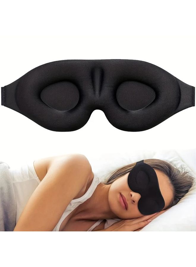 3D Contour Sleep Mask Blackout Soft Comfortable For Travel Yoga Naps 1pc - Image 1