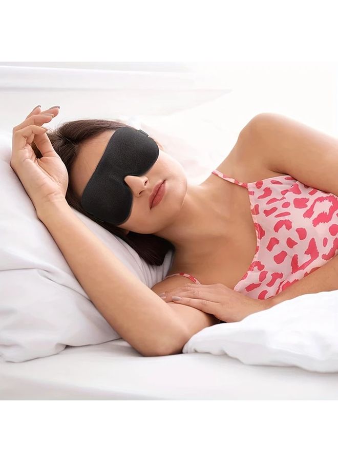 3D Contour Sleep Mask Blackout Soft Comfortable For Travel Yoga Naps 1pc - Image 2