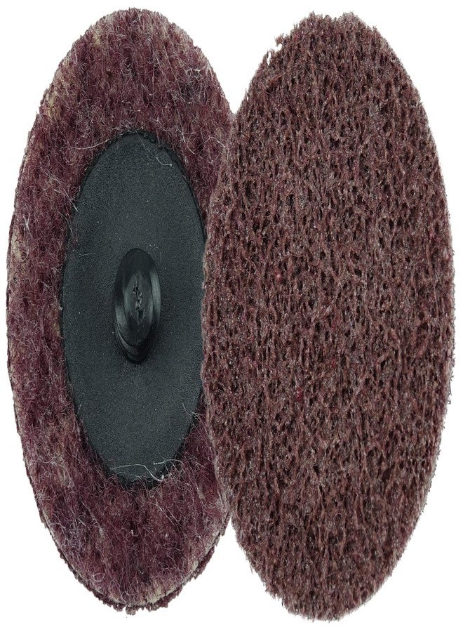 Weiler 51531 2" Non-Woven Surface Conditioning Disc, Plastic Button Style, AO - Medium (Pack of 50), Maroon - Image 2