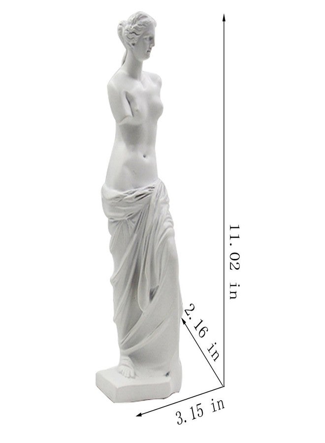 KIKITOY Venus de Milo Statue - Handcrafted Resin Sculpture 11 Inch Tall White Greek Goddess Art | Museum Replica for Home Decor, Office Desk, Bookshelf Display | Roman Aphrodite Mythology Decor - Image 3