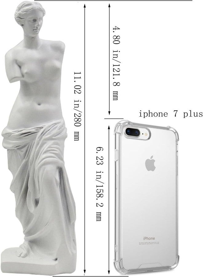 KIKITOY Venus de Milo Statue - Handcrafted Resin Sculpture 11 Inch Tall White Greek Goddess Art | Museum Replica for Home Decor, Office Desk, Bookshelf Display | Roman Aphrodite Mythology Decor - Image 2