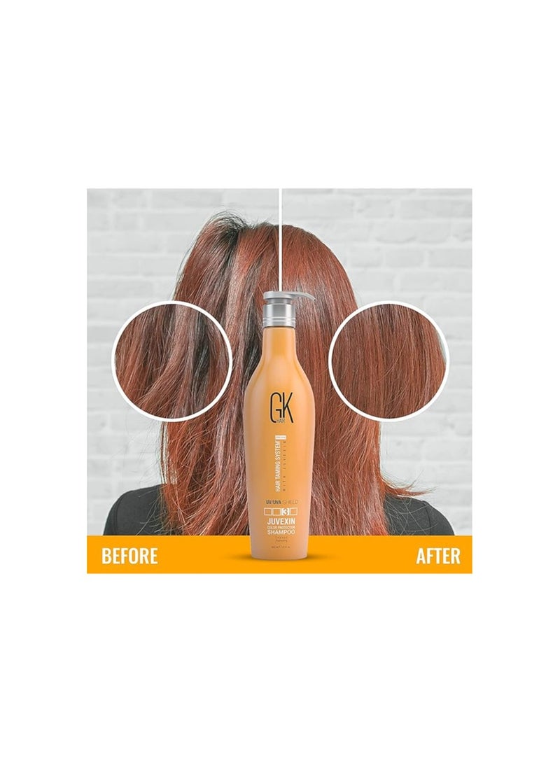 GK Hair Global Keratin UV Color Shield Shampoo Deep Cleansing Color Sun Heat Protection For Color Treated Dry Damage Frizzy Hair No Sulphate No Paraben - Image 2