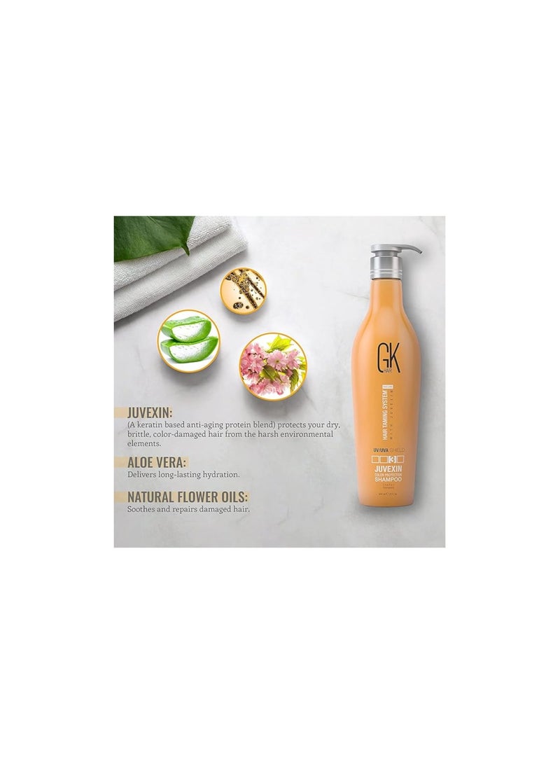 GK Hair Global Keratin UV Color Shield Shampoo Deep Cleansing Color Sun Heat Protection For Color Treated Dry Damage Frizzy Hair No Sulphate No Paraben - Image 4