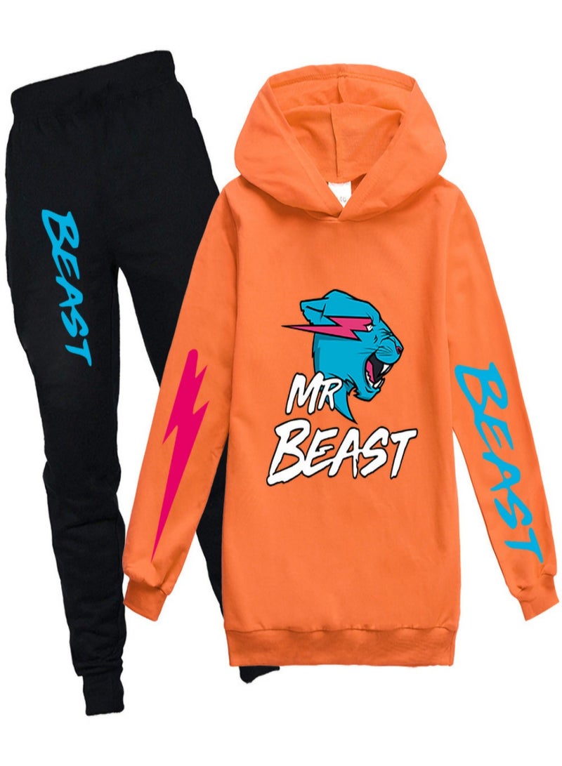 Mr Beast Unisex long Sleeve Stylish Top hoodie cotton sweatshirts for Boys Girls Kid Children - Image 1